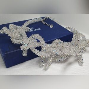 Rare Authentic Swarovski Aurora Champagne Collar Large.